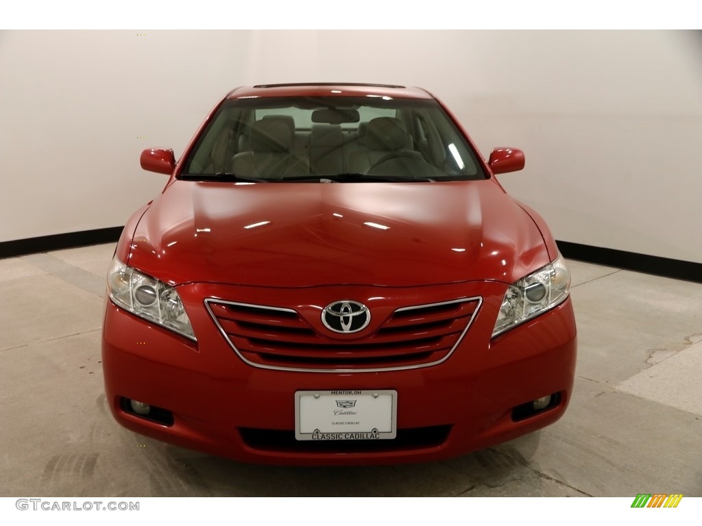 2007 Camry XLE V6 - Barcelona Red Metallic / Bisque photo #2