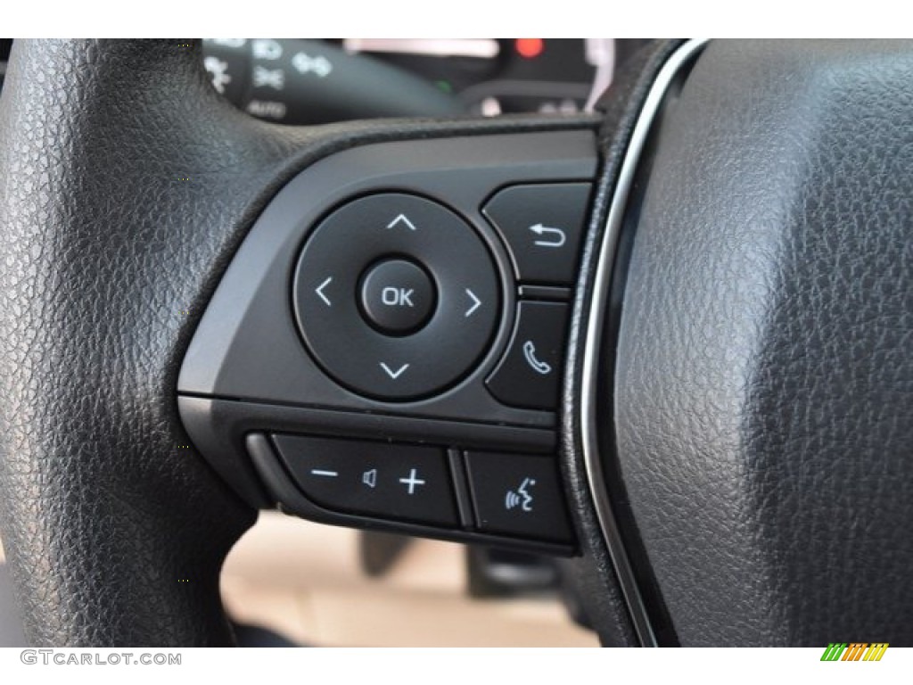 2019 Toyota Camry Hybrid LE Macadamia Steering Wheel Photo #130408769