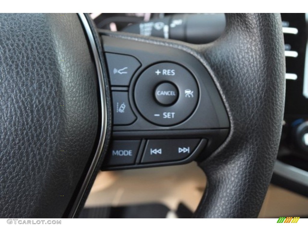 2019 Toyota Camry Hybrid LE Macadamia Steering Wheel Photo #130408778