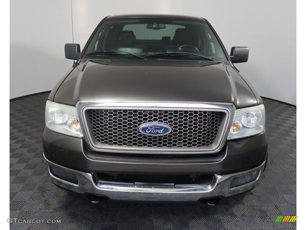 2005 F150 Lariat SuperCrew 4x4 - Dark Shadow Grey Metallic / Black photo #5
