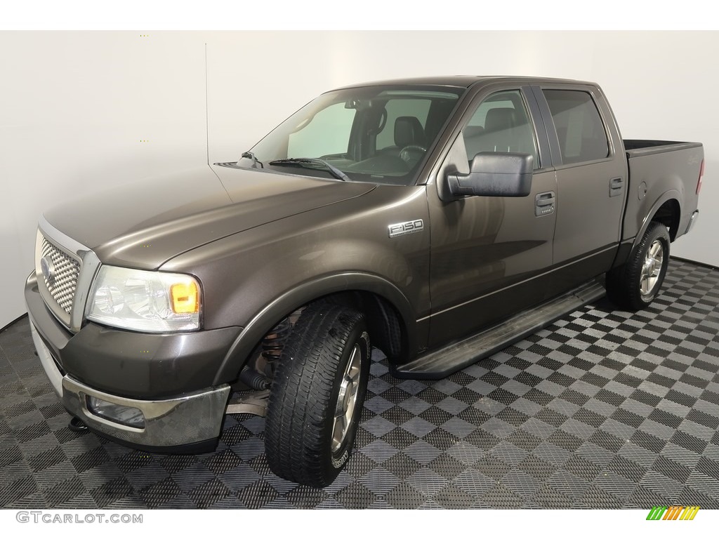 2005 F150 Lariat SuperCrew 4x4 - Dark Shadow Grey Metallic / Black photo #6