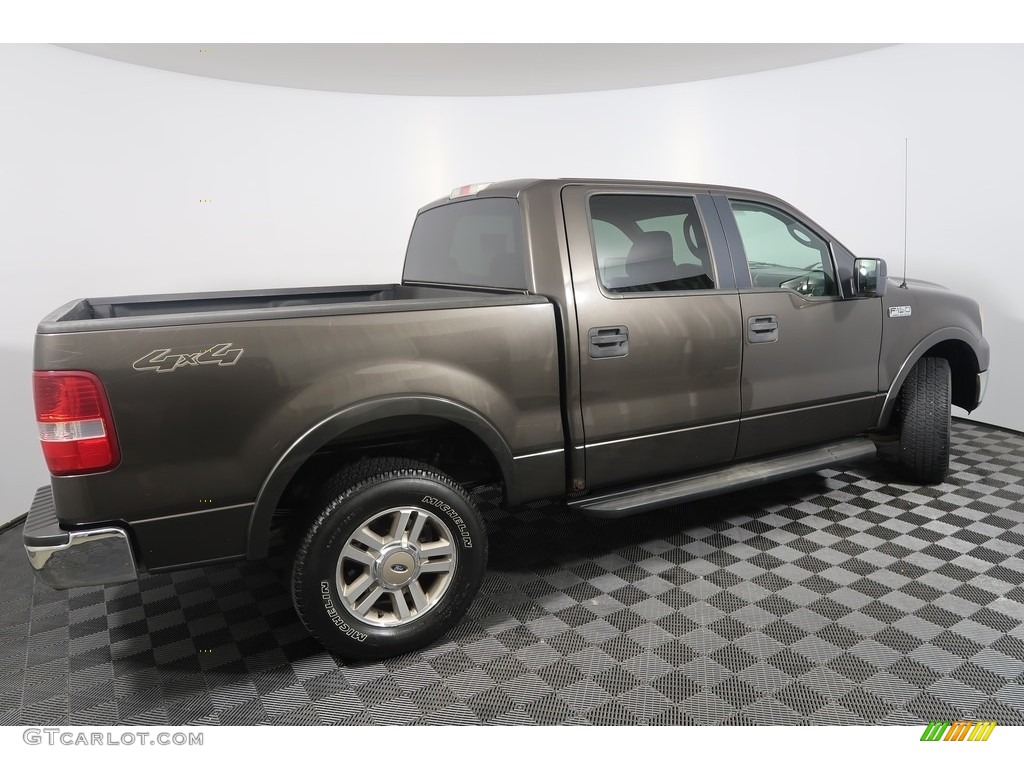 2005 F150 Lariat SuperCrew 4x4 - Dark Shadow Grey Metallic / Black photo #12