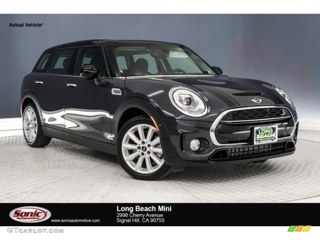 2018 Clubman Cooper S - Thunder Grey Metallic / Cross Punch/Pure Burgundy photo #1