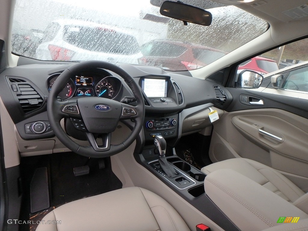 Medium Light Stone Interior 2019 Ford Escape SEL 4WD Photo #130416893