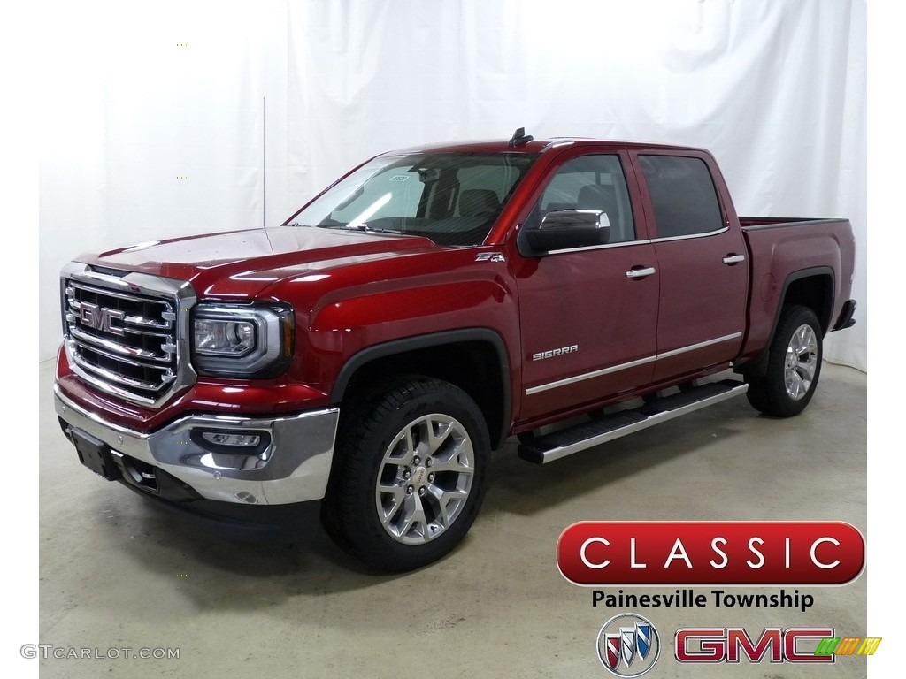 2018 Sierra 1500 SLT Crew Cab 4WD - Red Quartz Tintcoat / Cocoa/­Dune photo #1