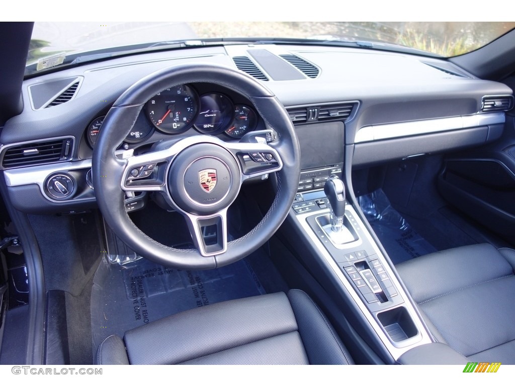 2017 Porsche 911 Carrera Cabriolet Black Dashboard Photo #130421621
