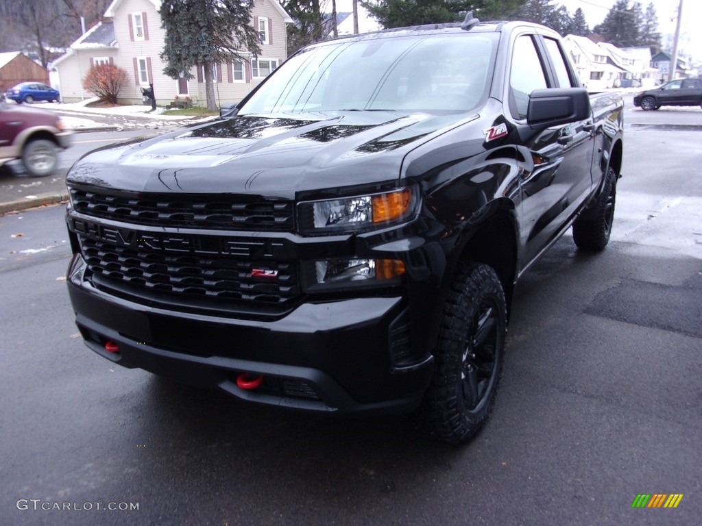 2019 Silverado 1500 Custom Z71 Trail Boss Double Cab 4WD - Black / Jet Black photo #6