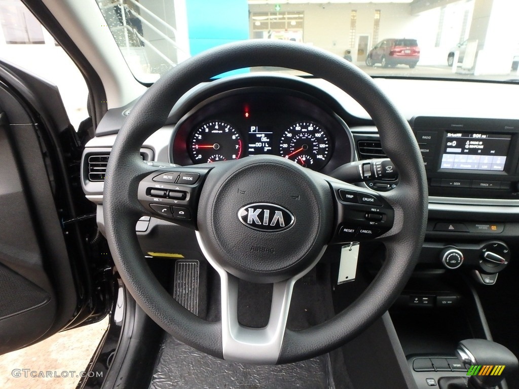 2019 Kia Rio S Black Steering Wheel Photo #130424831