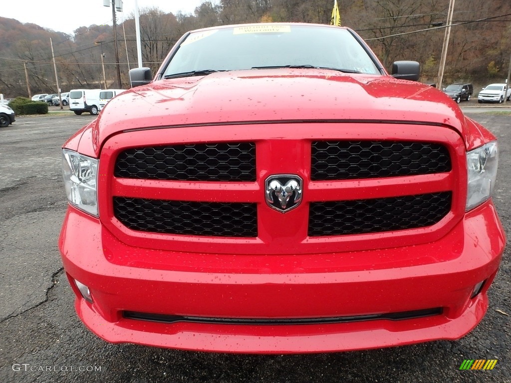 2017 1500 Express Quad Cab 4x4 - Bright Red / Black/Diesel Gray photo #7