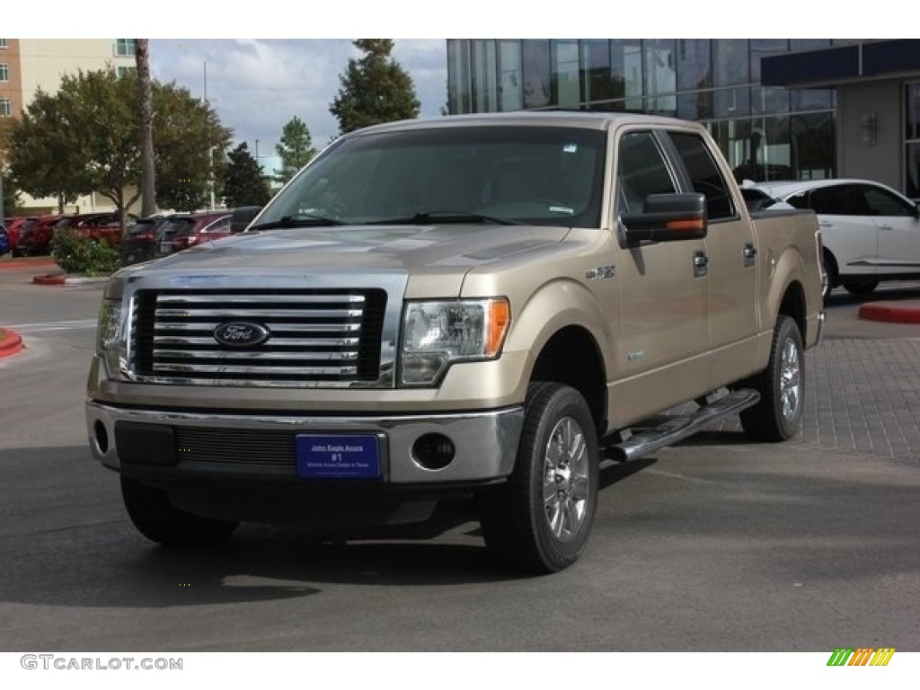 2011 F150 XLT SuperCrew - Pale Adobe Metallic / Pale Adobe photo #3