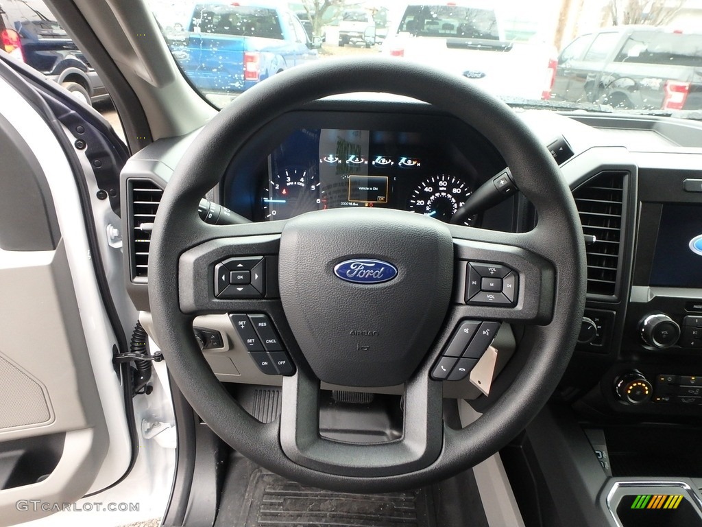 2019 Ford F150 STX SuperCab 4x4 Black Steering Wheel Photo #130428956
