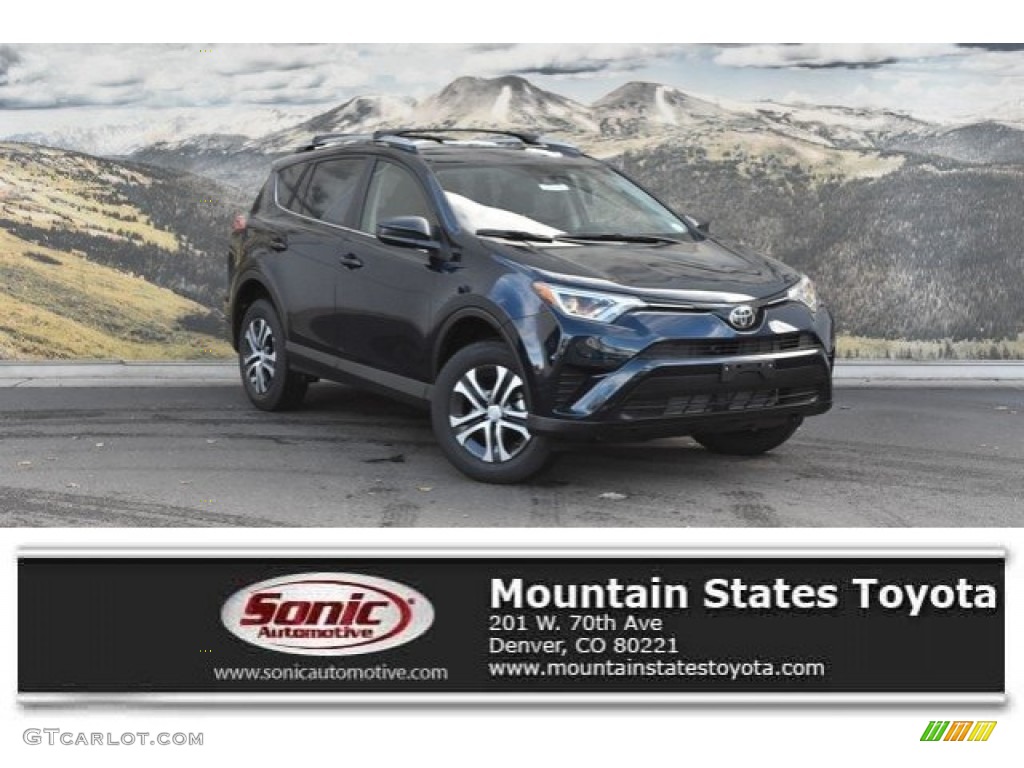 2018 RAV4 LE - Galactic Aqua Mica / Black photo #1