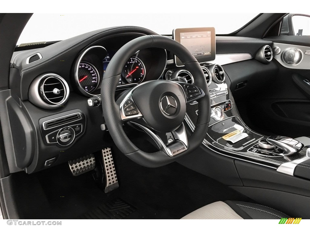 2018 Mercedes-Benz C 63 AMG Cabriolet Platinum White Pearl/Black Dashboard Photo #130431628