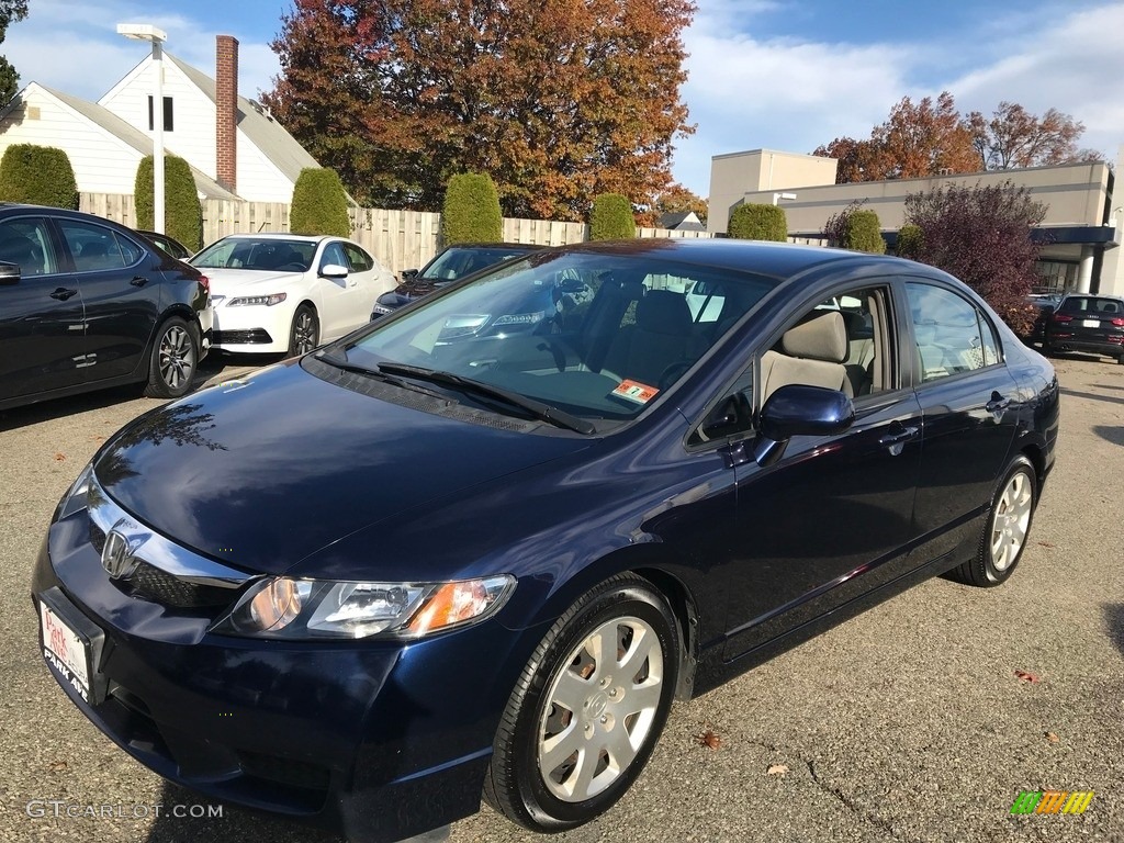 2011 Civic LX Sedan - Royal Blue Pearl / Gray photo #3