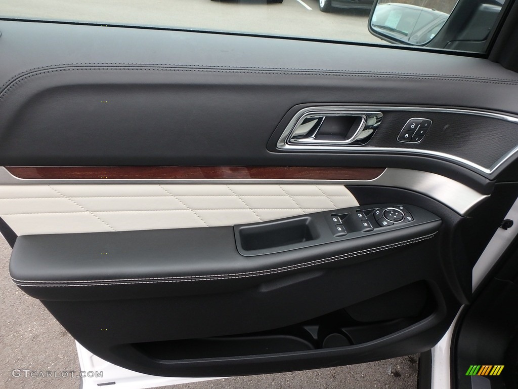 2019 Ford Explorer Platinum 4WD Medium Soft Ceramic Door Panel Photo #130437940