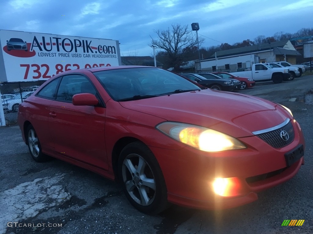 2004 Solara SE V6 Coupe - Absolutely Red / Dark Stone Gray photo #7