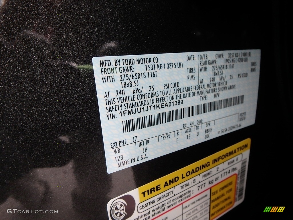 2019 Expedition Color Code J7 for Magnetic Metallic Photo #130440397