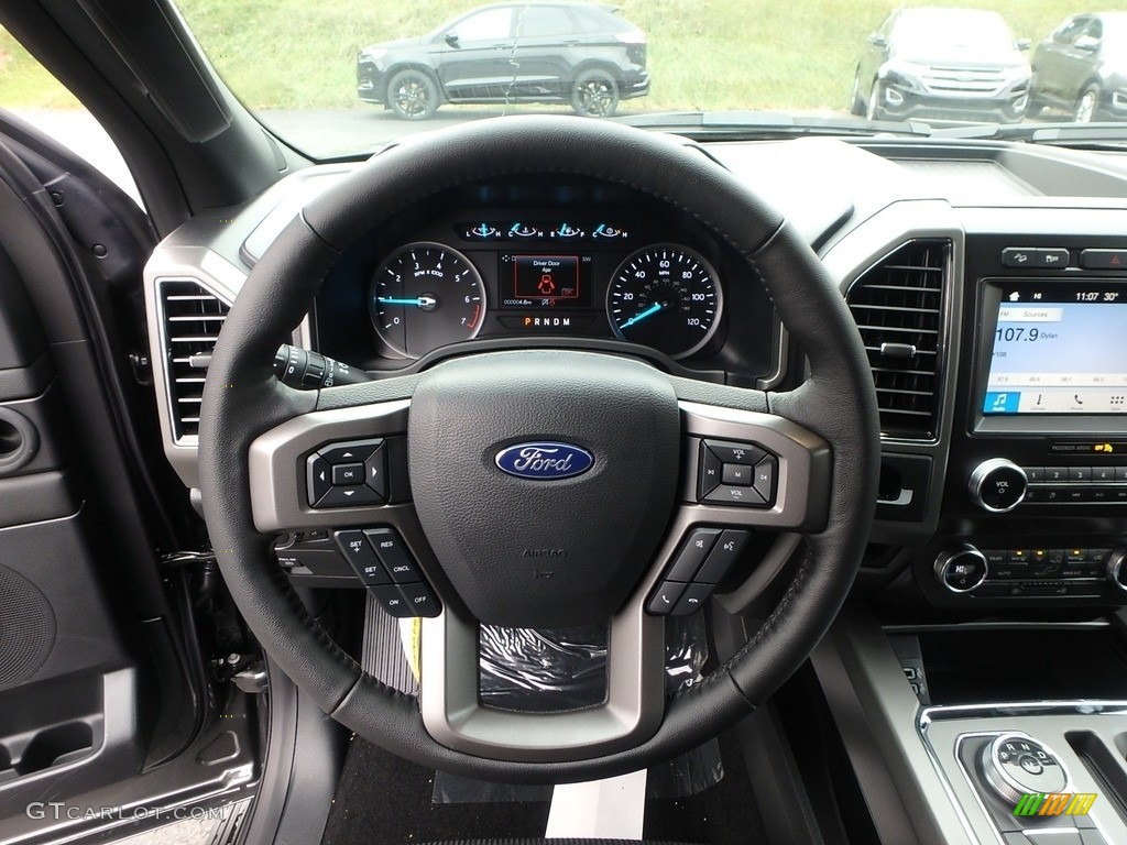 2019 Ford Expedition XLT 4x4 Ebony Steering Wheel Photo #130440421