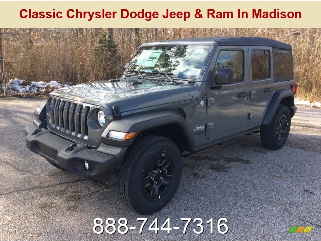 2019 Wrangler Unlimited Sport 4x4 - Sting-Gray / Black photo #1