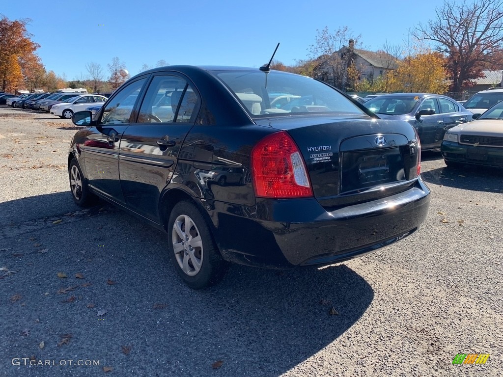 2010 Accent GLS 4 Door - Ebony Black / Gray photo #2
