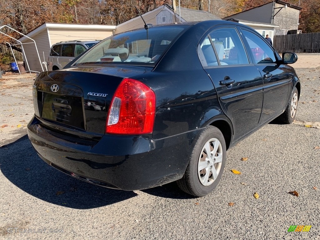2010 Accent GLS 4 Door - Ebony Black / Gray photo #6