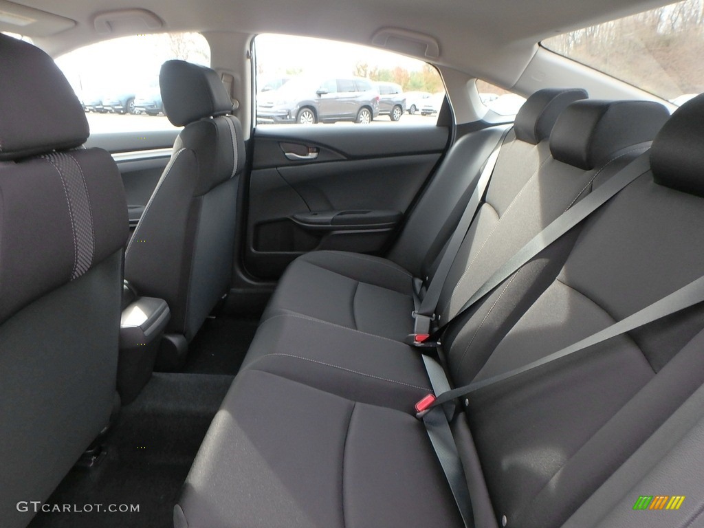 Black Interior 2019 Honda Civic LX Sedan Photo #130443061