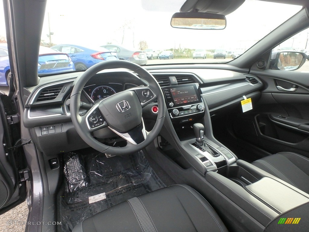 Black Interior 2019 Honda Civic Sport Sedan Photo #130443415