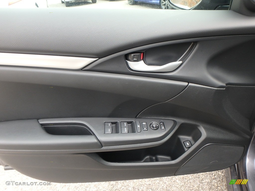 2019 Honda Civic Sport Sedan Black Door Panel Photo #130443436