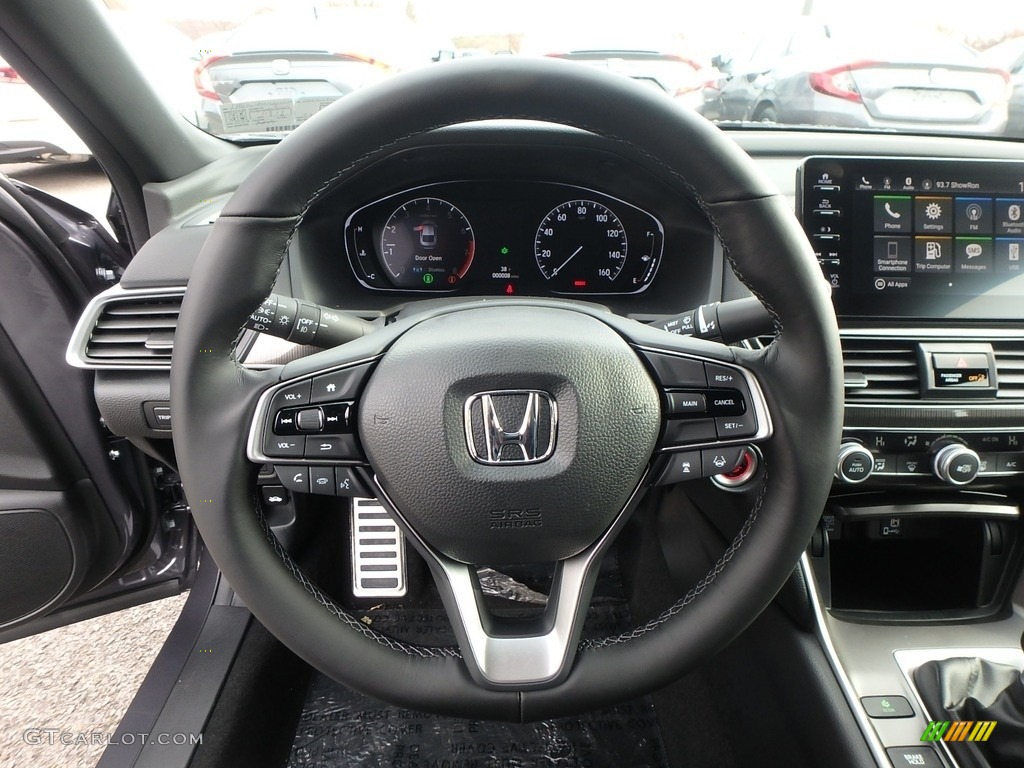 2019 Honda Accord Sport Sedan Black Steering Wheel Photo #130443823