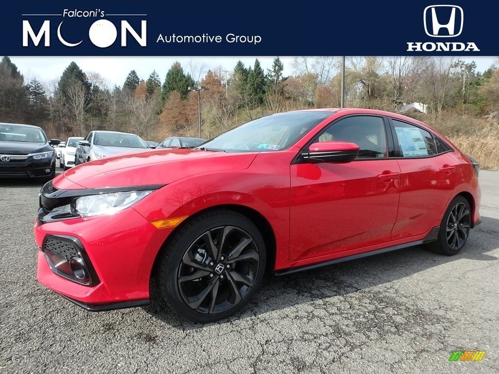 2019 Civic Sport Hatchback - Rallye Red / Black photo #1