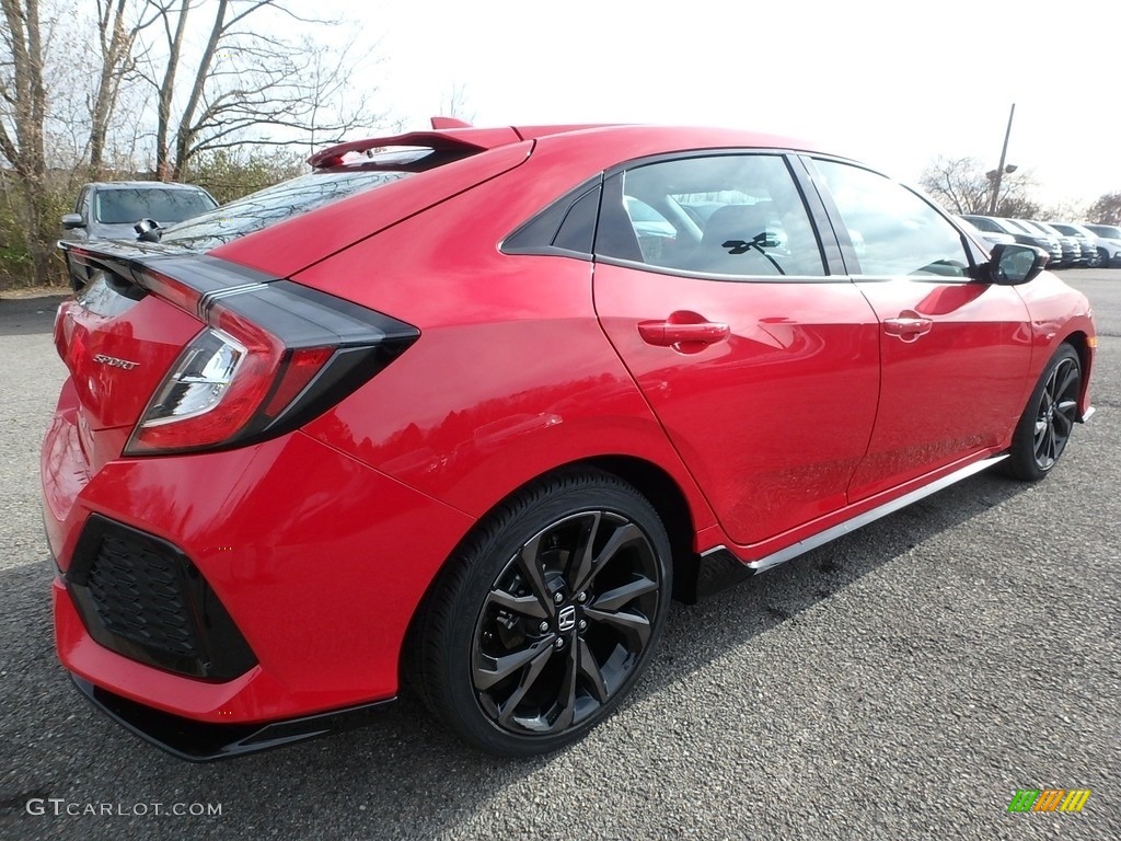 2019 Civic Sport Hatchback - Rallye Red / Black photo #4