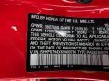 R513: Rallye Red 2019 Honda Civic Sport Hatchback Color Code