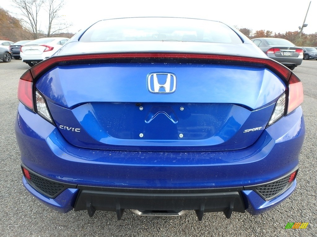 2019 Civic Sport Coupe - Agean Blue Metallic / Black photo #5