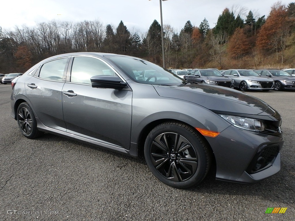 Modern Steel Metallic 2019 Honda Civic EX Hatchback Exterior Photo #130444567