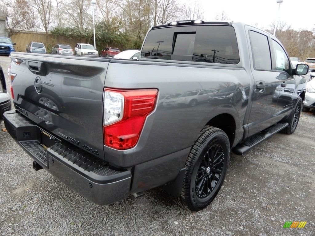 2019 Titan Midnight Edition Crew Cab 4x4 - Gun Metallic / Black photo #3