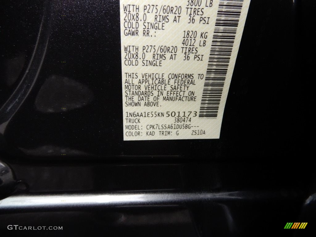 2019 Titan Color Code KAD for Gun Metallic Photo #130448642