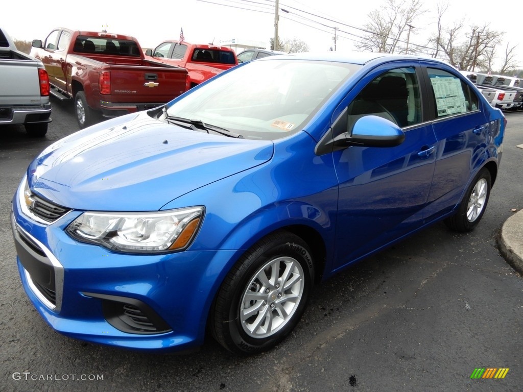 Kinetic Blue Metallic 2019 Chevrolet Sonic LT Sedan Exterior Photo #130450031