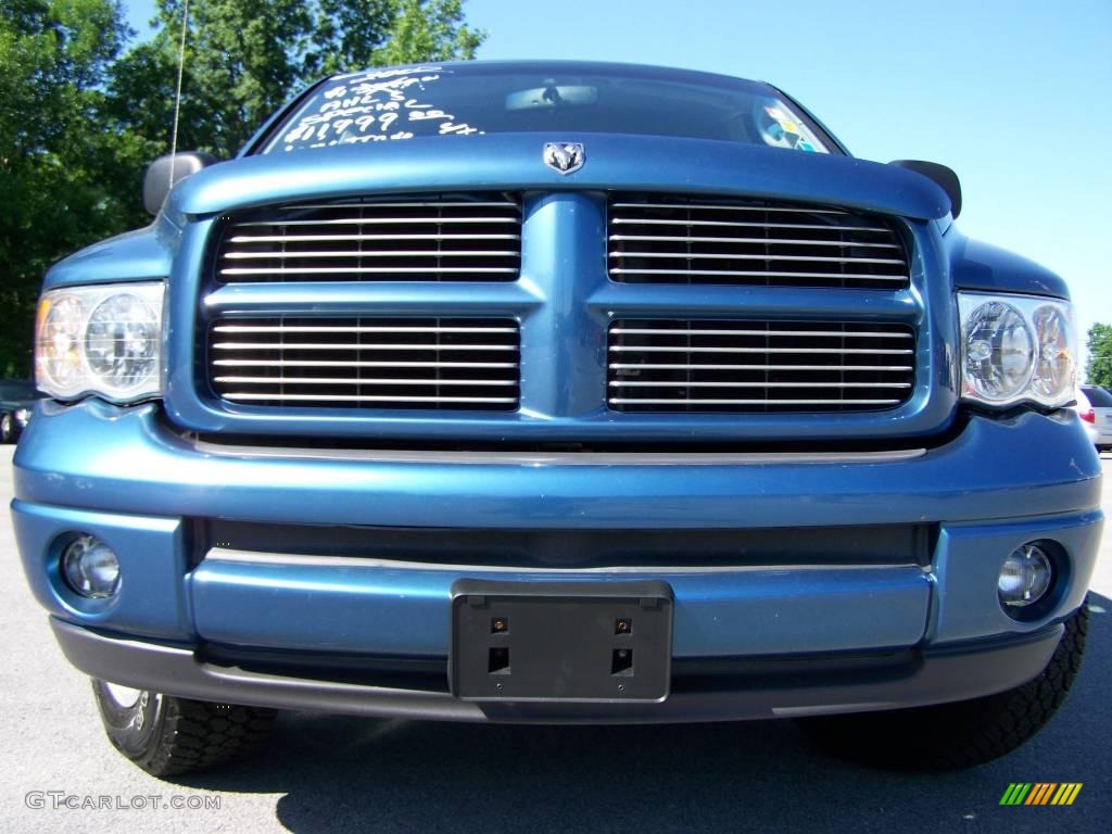2002 Ram 1500 SLT Quad Cab 4x4 - Atlantic Blue Pearl / Dark Slate Gray photo #3