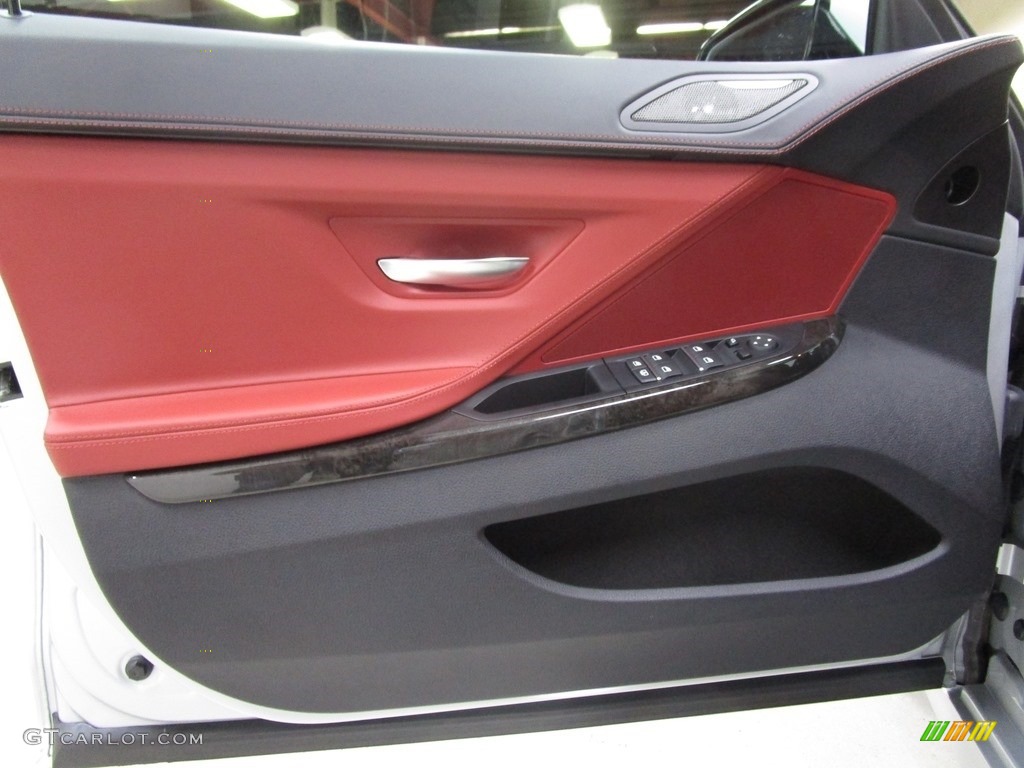 2019 BMW 6 Series 650i xDrive Gran Coupe Vermilion Red Door Panel Photo #130452955