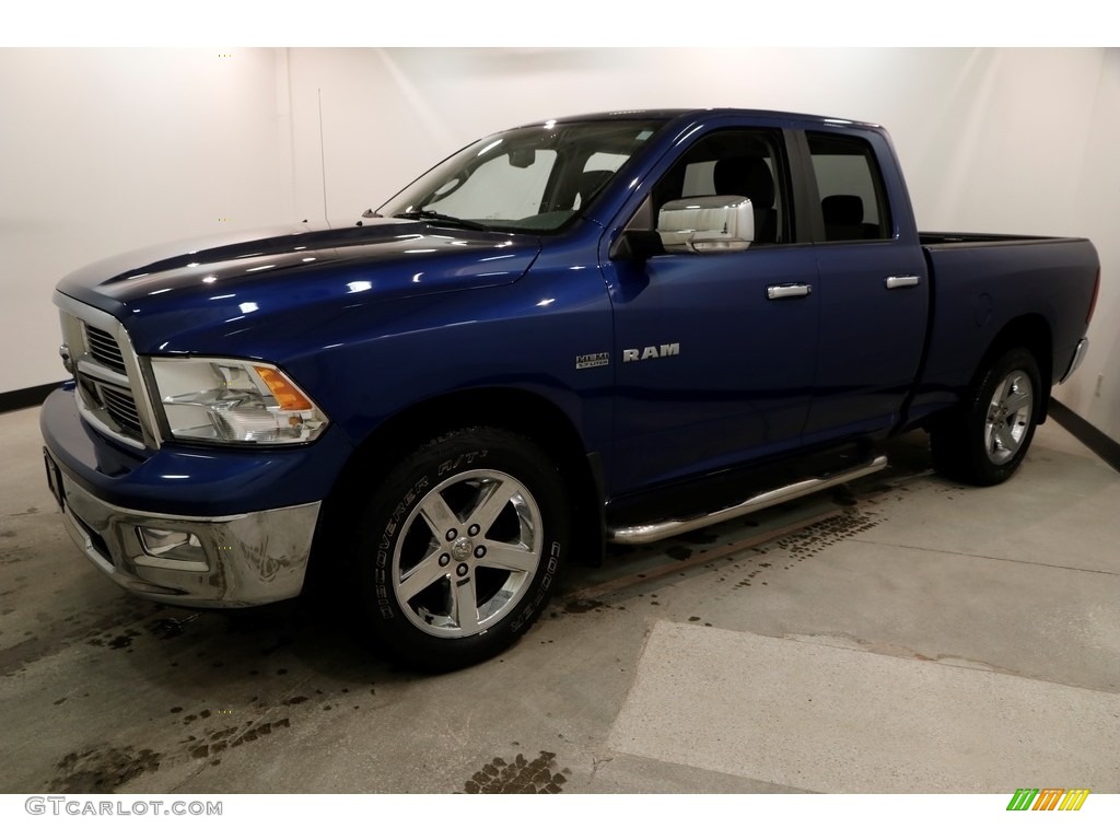 2010 Ram 1500 Big Horn Quad Cab 4x4 - Deep Water Blue Pearl / Dark Slate/Medium Graystone photo #3