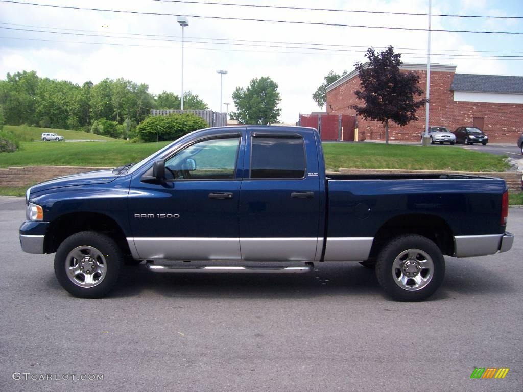 2002 Ram 1500 SLT Quad Cab 4x4 - Patriot Blue Pearlcoat / Dark Slate Gray photo #6