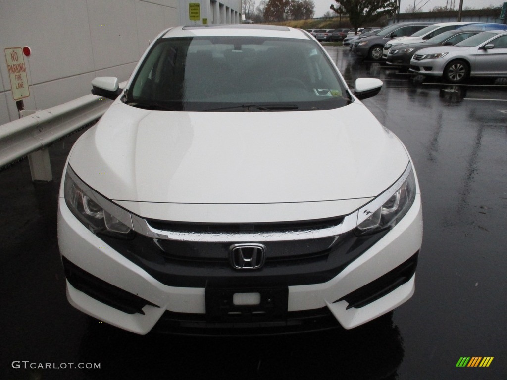 2016 Civic EX Sedan - White Orchid Pearl / Black photo #8