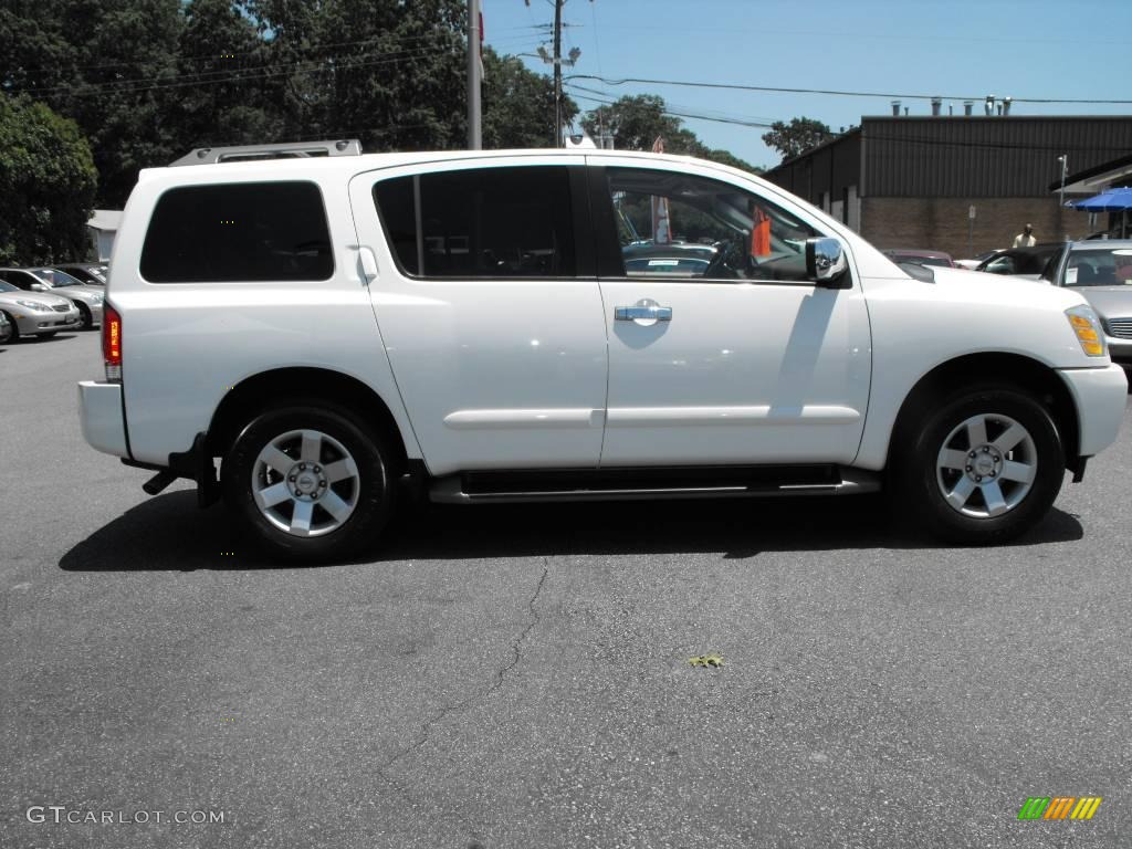 2004 Armada LE 4x4 - Blizzard White / Sand photo #6