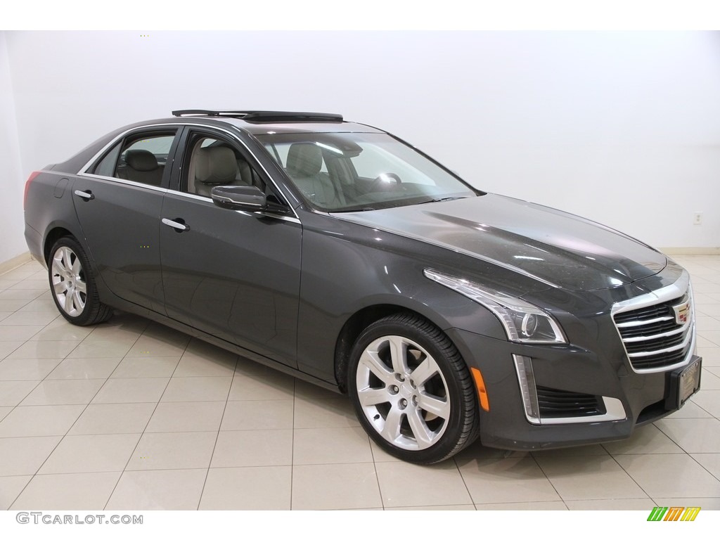 2016 CTS 2.0T Luxury AWD Sedan - Phantom Gray Metallic / Light Platinum/Jet Black photo #1