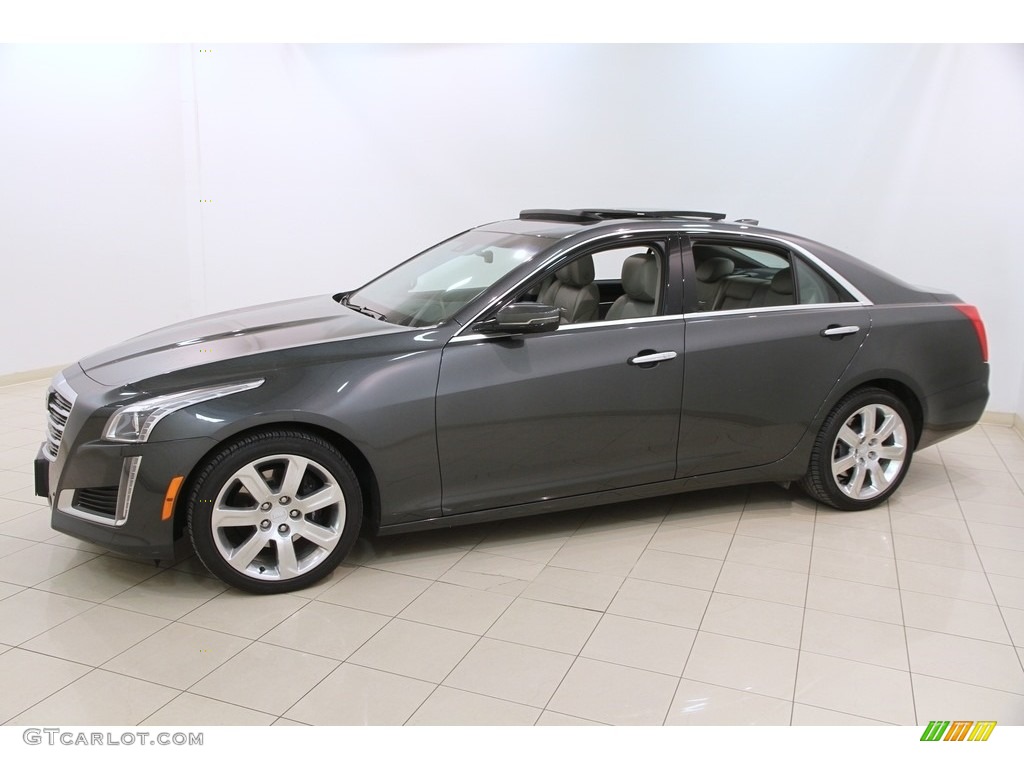 2016 CTS 2.0T Luxury AWD Sedan - Phantom Gray Metallic / Light Platinum/Jet Black photo #3