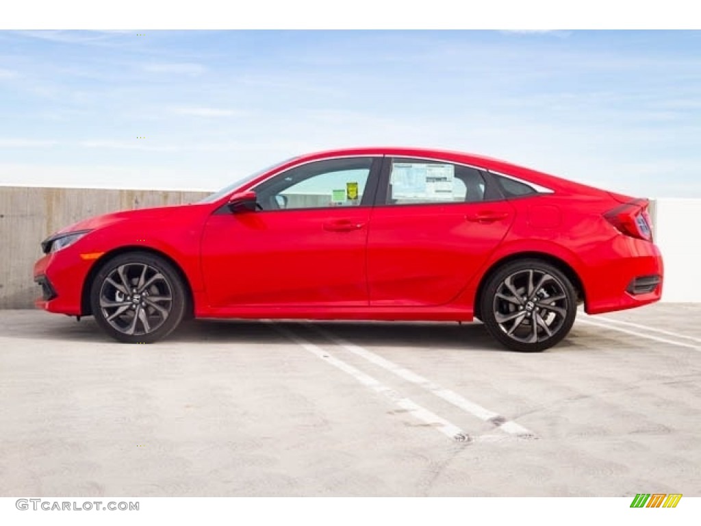 Rallye Red 2019 Honda Civic Sport Sedan Exterior Photo #130458647