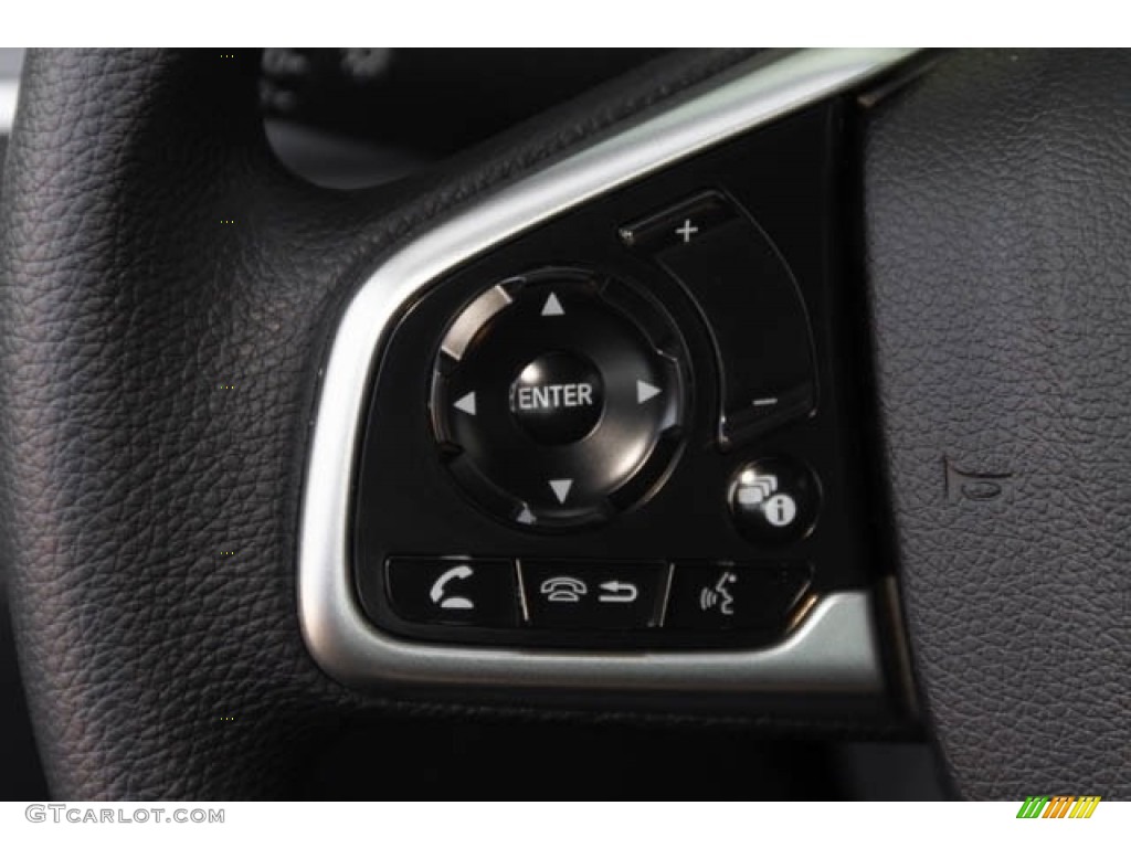 2019 Honda Civic LX Sedan Black Steering Wheel Photo #130460642