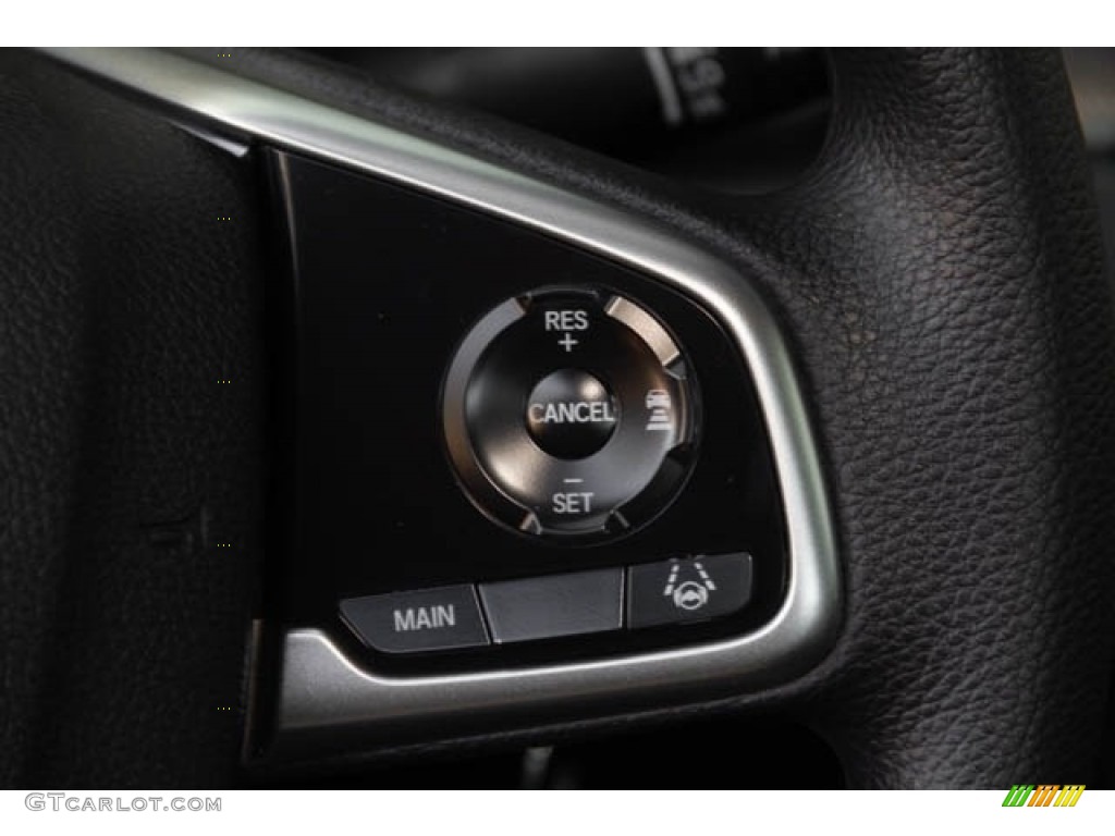 2019 Honda Civic LX Sedan Black Steering Wheel Photo #130460654