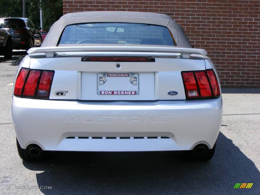 2001 Mustang GT Convertible - Silver Metallic / Dark Charcoal photo #6