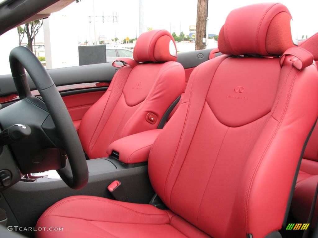 Monaco Red Interior 2009 Infiniti G 37 Premier Edition Convertible Photo #13046395